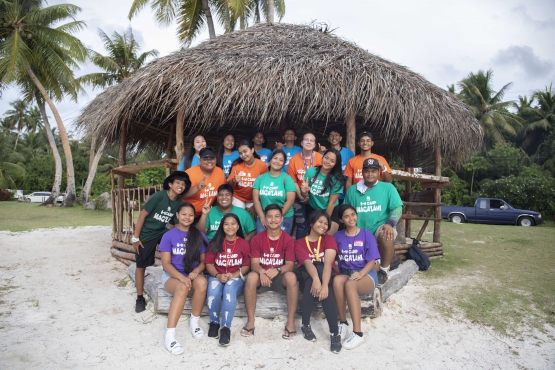 Rota Camp Counselors pose with Counselors from Saipan and Tinian.