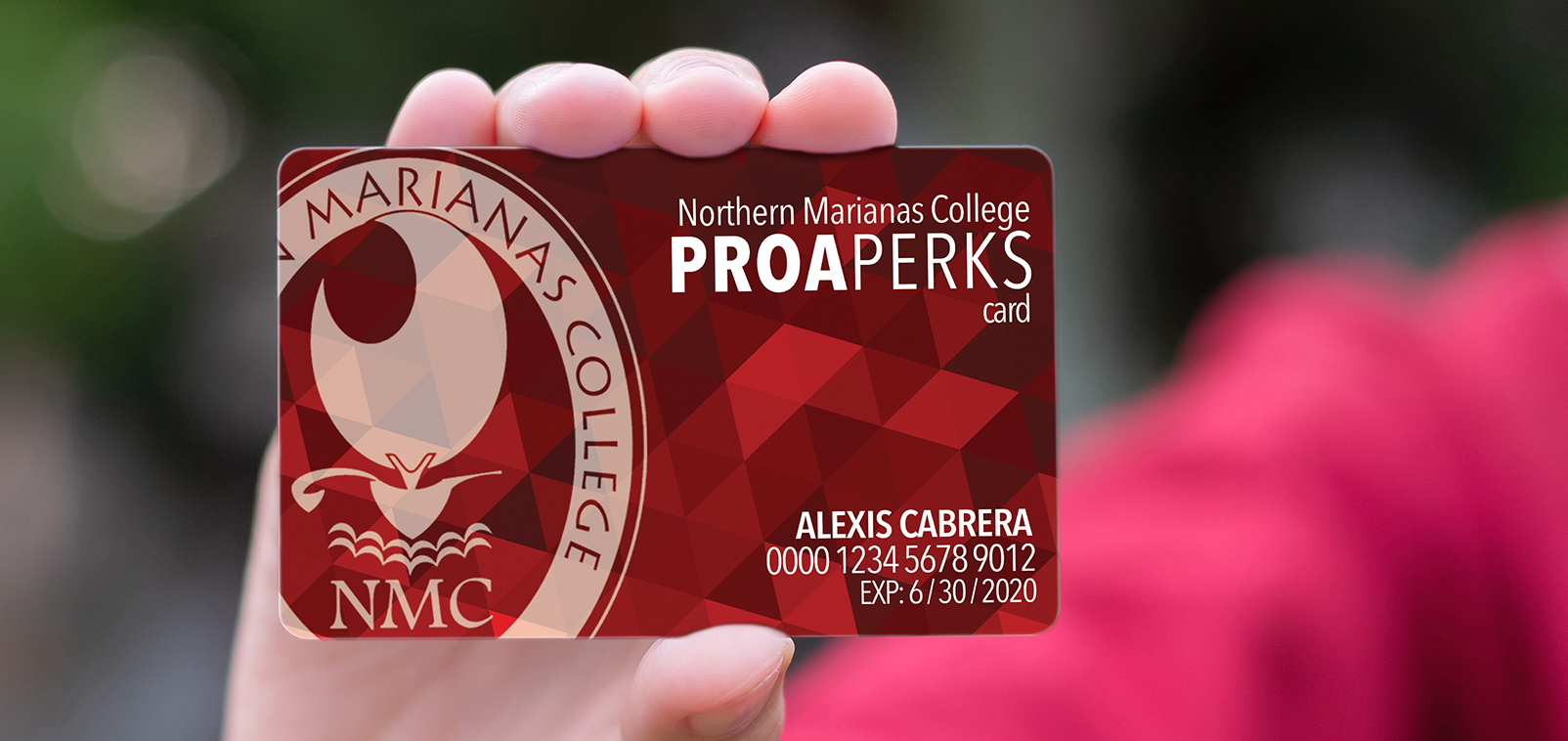 Person holding a Proa Perks Card