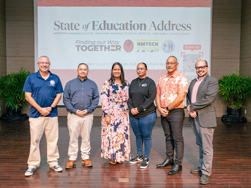 The leaders of Northern Marianas College, the Northern Marianas Technical Institute, and the Public School System  delivered their first State of Education Addresses on Thursday, Sept. 22, 2022 at the Saipan World Resort Taga Hall.  