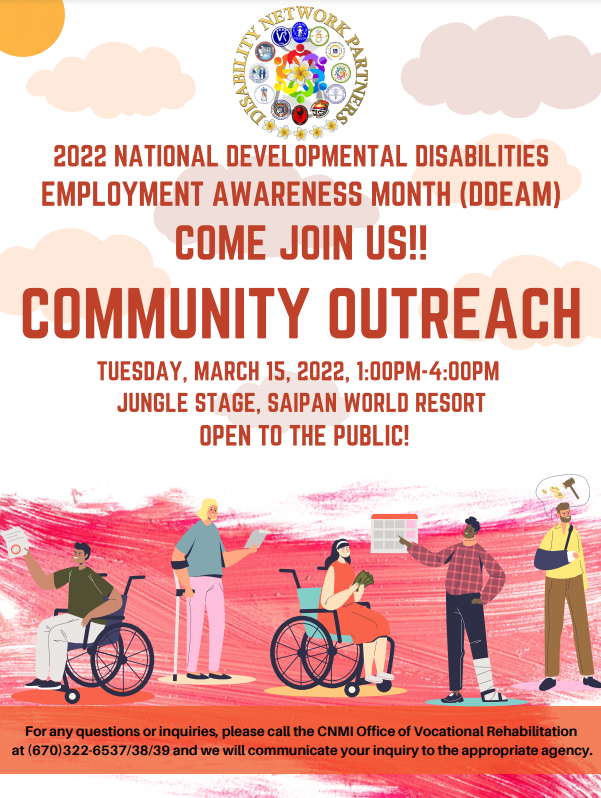 2022 National Developmental Disabilities Employment Awareness Month Community Outreach 