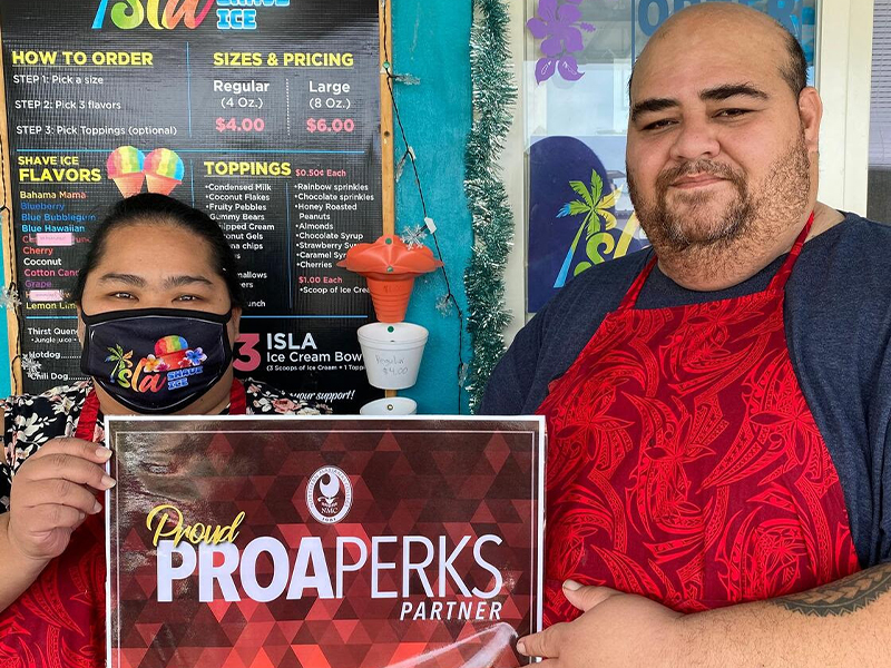 Isla Shave Ice is now a proud NMC ProaPerks partner. All card-carrying members of the NMC ProaPerks program can get a free small shave ice for any purchase of $10 or more.