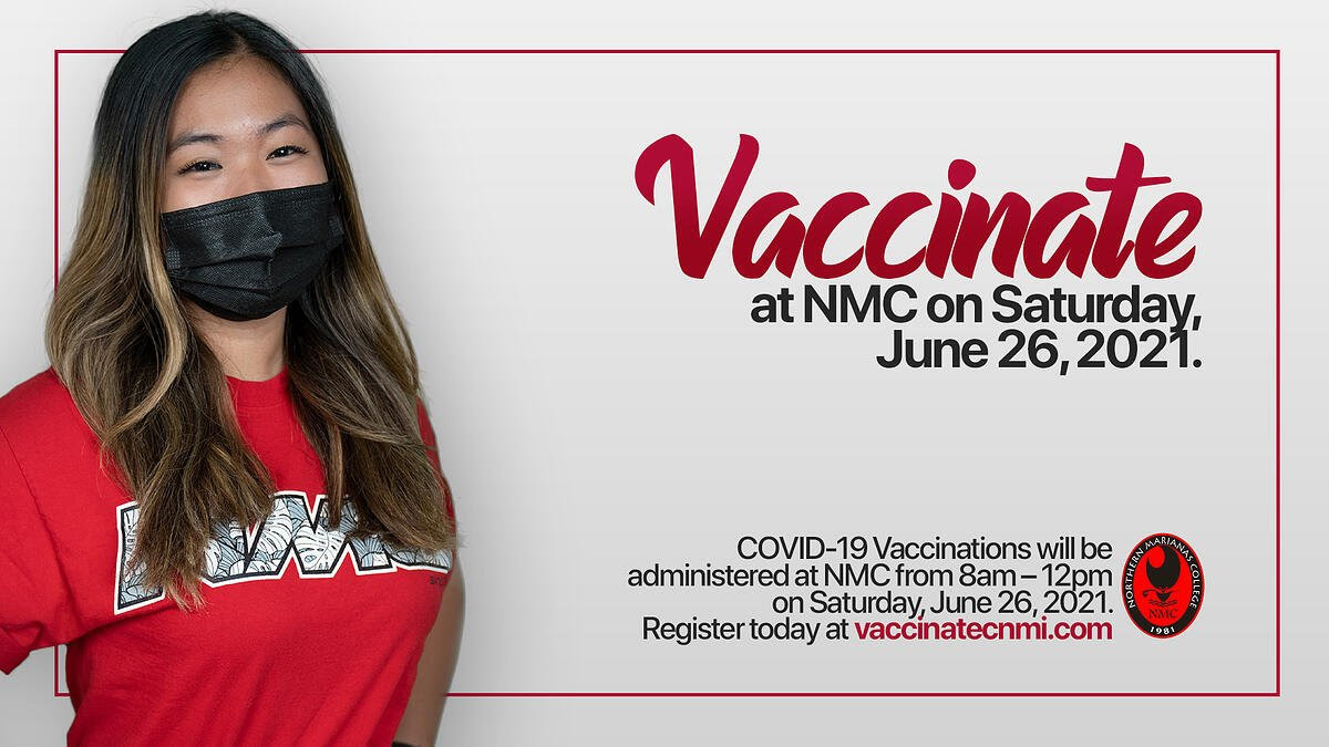 Vaccinate Banner / Female Student Wearing Mask